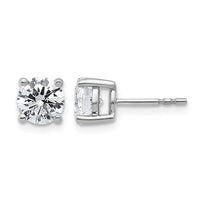 Plat 2ct Lab Grown Diamond VS+ F+ Round Complete Stud Earrings
