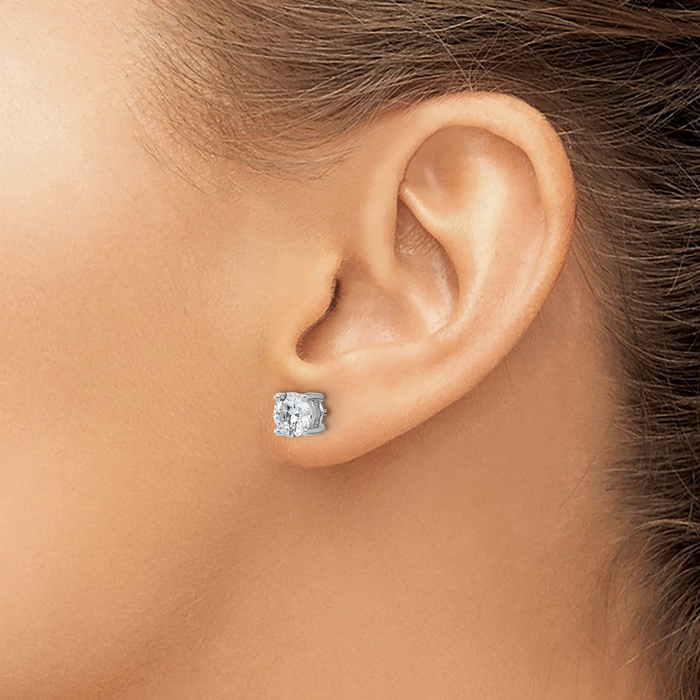 14kw 2ct Cert Lab Grown Diamond VS+ F+ Round Comp Hvywt Earrings