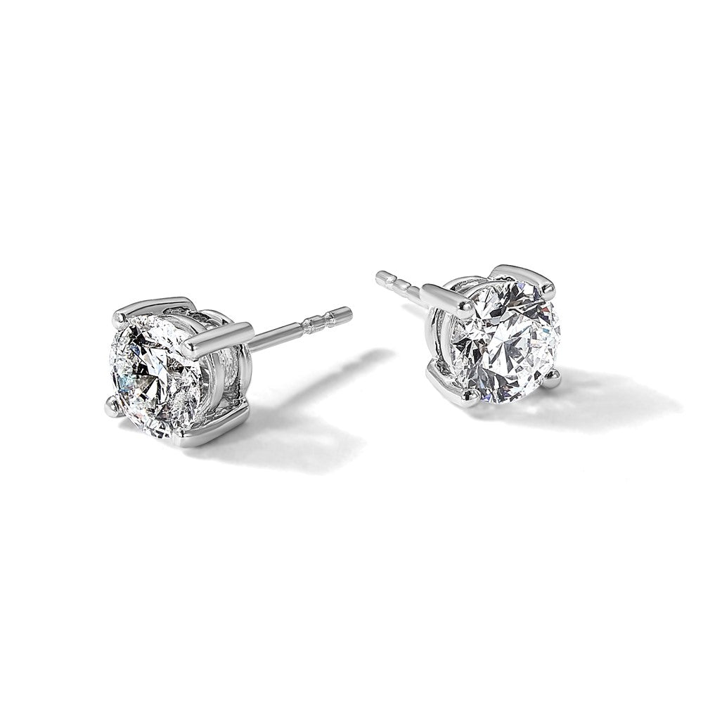 14kw 2ct Lab Grown Diamond VS/SI+ G+ Round Comp Heavyweight Earrings