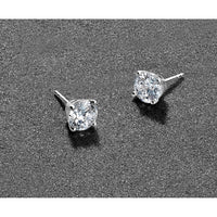 14kw 3/4ct Lab Grown Diamond VS+ F+ Round Complete Hvywt Earrings