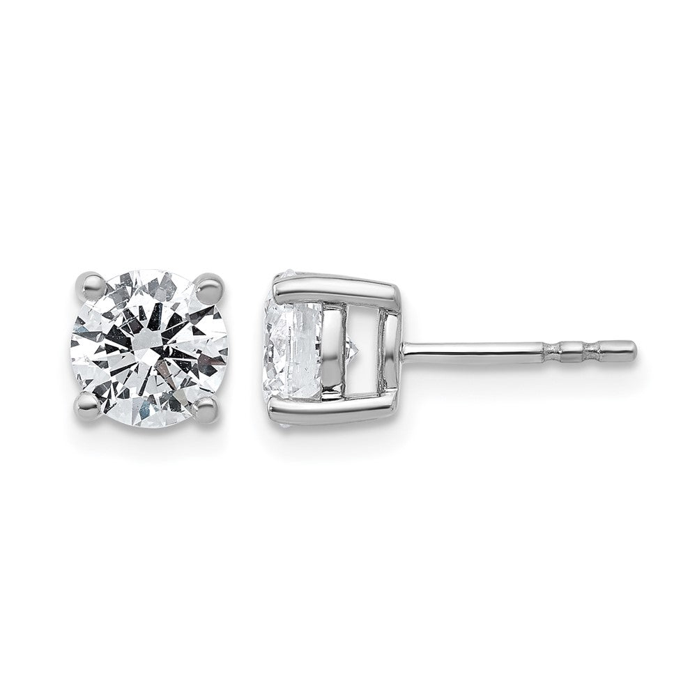 14kw 2ct Cert Lab Grown Diamond VS+ F+ Round Comp Hvywt Earrings