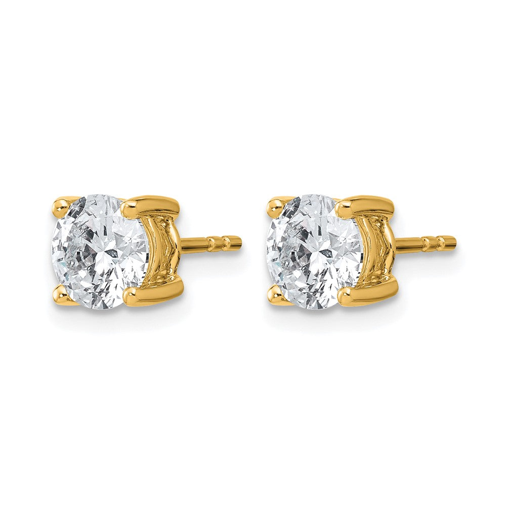 14ky 2ct Cert Lab Grown Dia VS/SI+ G+ Round Comp Lightweight Earrings