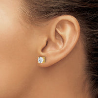 14ky 2ct Cert Lab Grown Diamond VS+ F+ Round Comp Heavyweight Earrings