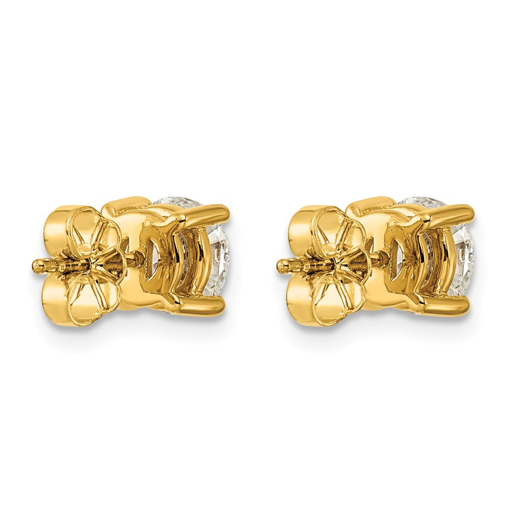 14ky 2ct Cert Lab Grown Dia VS/SI+ G+ Round Comp Heavyweight Earrings