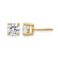 14ky 2ct Cert Lab Grown Dia VS/SI+ G+ Round Comp Heavyweight Earrings