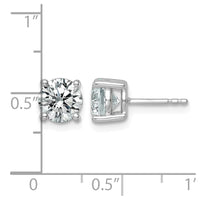 18kw 2 1/2ct Lab Grown Diamond VS+ F+ Round Complete Stud Earrings