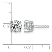 Plat 2 1/2ct Lab Grown Diamond VS+ F+ Round Complete Stud Earrings