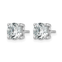 14kw 2 1/2ct Cert Lab Grown Dia VS/SI+ G+ Round Comp Hvywt Earrings