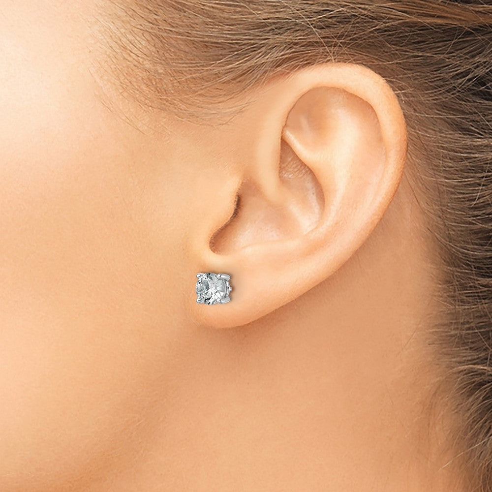 14kw 2 1/2ct Cert Lab Grown Dia VS/SI+ G+ Round Comp Hvywt Earrings