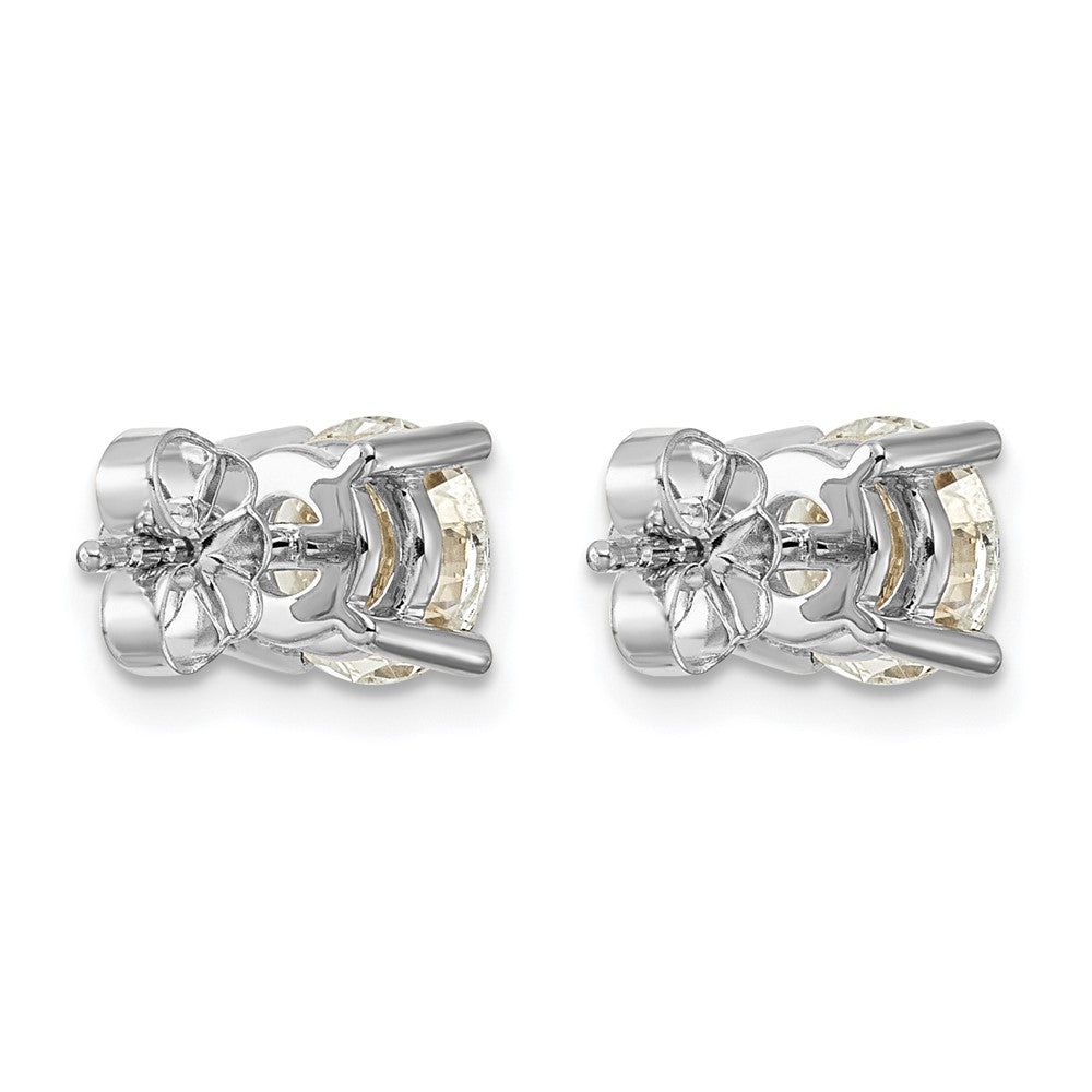 14kw 2 1/2ct Cert Lab Grown Dia VS/SI+ G+ Round Comp Lightweight Earrings
