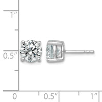 14kw 2 1/2ct Cert Lab Grown Dia VS/SI+ G+ Round Comp Lightweight Earrings