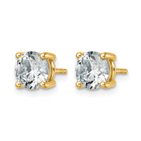 14ky 2 1/2ct Lab Grown Diamond VS+ F+ Round Comp Heavyweight Earrings