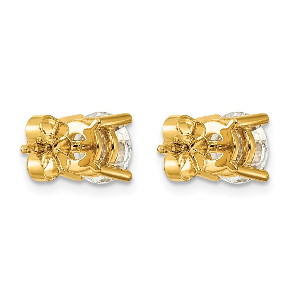 14ky 2 1/2ct Lab Grown Diamond VS+ F+ Round Comp Heavyweight Earrings