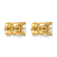 14ky 2 1/2ct Lab Grown Diamond VS+ F+ Round Comp Heavyweight Earrings