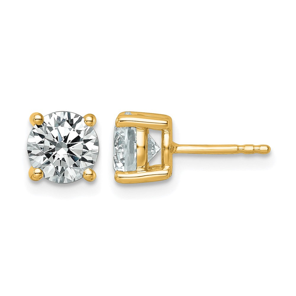 14ky 2 1/2ct Lab Grown Diamond VS/SI+ G+ Round Comp Hvywt Earrings