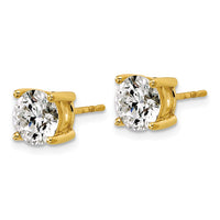 10ky 3ct Cert Lab Grown Diamond VS+ F+ Round Complete Stud Earrings
