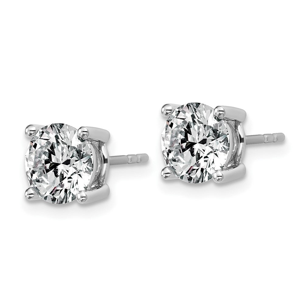 18kw 3ct Lab Grown Diamond VS+ F+ Round Complete Stud Earrings