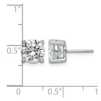 18kw 3ct Lab Grown Diamond VS+ F+ Round Complete Stud Earrings