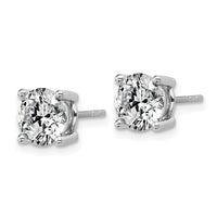 Plat 3ct Cert Lab Grown Diamond VS+ F+ Round Complete Stud Earrings