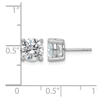 Plat 3ct Cert Lab Grown Diamond VS+ F+ Round Complete Stud Earrings