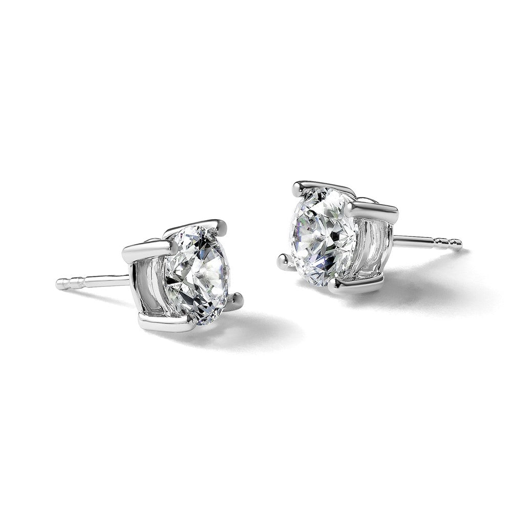 14kw 3ct Lab Grown Diamond VS+ F+ Round Complete Heavyweight Earrings