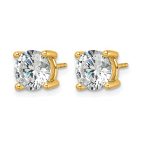 14ky 3ct Cert Lab Grown Dia VS/SI+ G+ Round Comp Lightweight Earrings