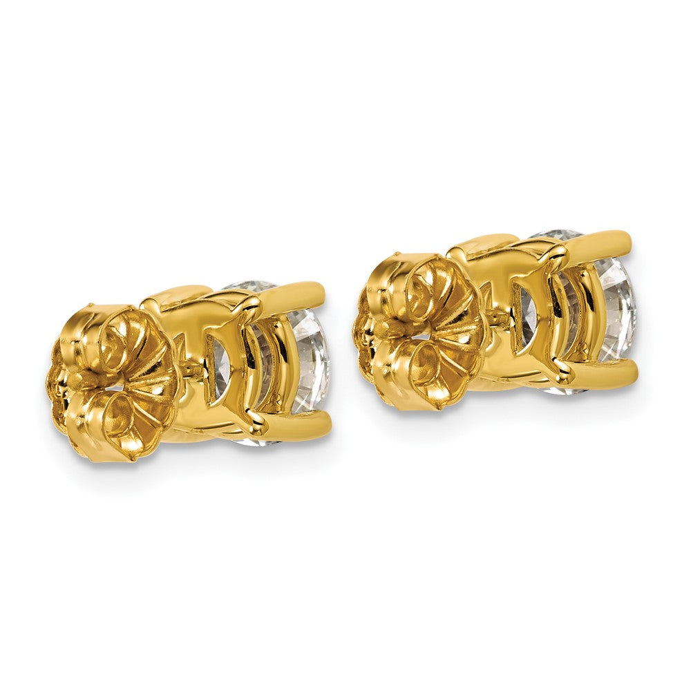 14ky 3ct Cert Lab Grown Dia VS/SI+ G+ Round Comp Heavyweight Earrings