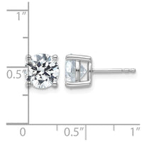 18kw 4ct Lab Grown Diamond VS+ F+ Round Complete Stud Earrings