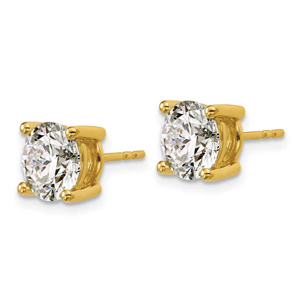 18ky 4ct Lab Grown Diamond VS+ F+ Round Complete Stud Earrings