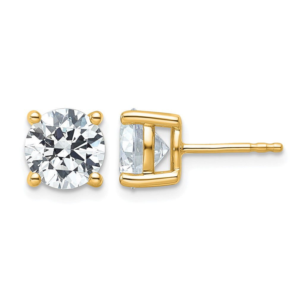 18ky 4ct Lab Grown Diamond VS+ F+ Round Complete Stud Earrings