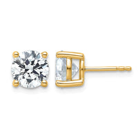 18ky 4ct Lab Grown Diamond VS+ F+ Round Complete Stud Earrings
