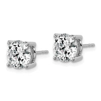 Plat 4ct Lab Grown Diamond VS+ F+ Round Complete Stud Earrings