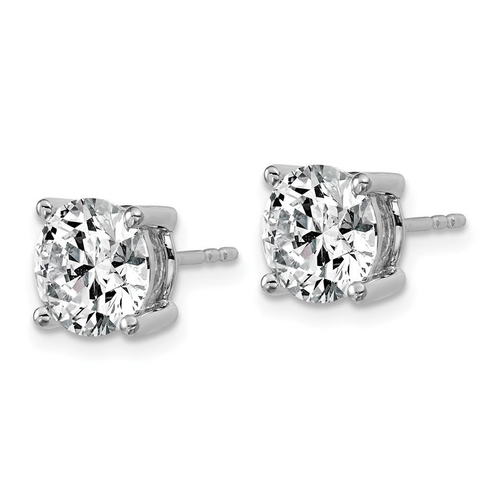 Plat 4ct Cert Lab Grown Diamond VS+ F+ Round Complete Stud Earrings