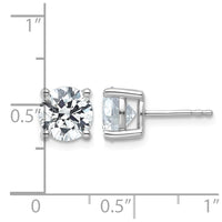 Plat 4ct Cert Lab Grown Diamond VS+ F+ Round Complete Stud Earrings