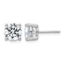Plat 4ct Cert Lab Grown Diamond VS+ F+ Round Complete Stud Earrings