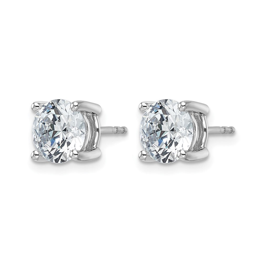 14kw 4ct Cert Lab Grown Diamond VS+ F+ Round Comp Lightweight Earrings