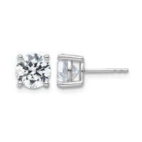 14kw 4ct Cert Lab Grown Diamond VS+ F+ Round Comp Lightweight Earrings