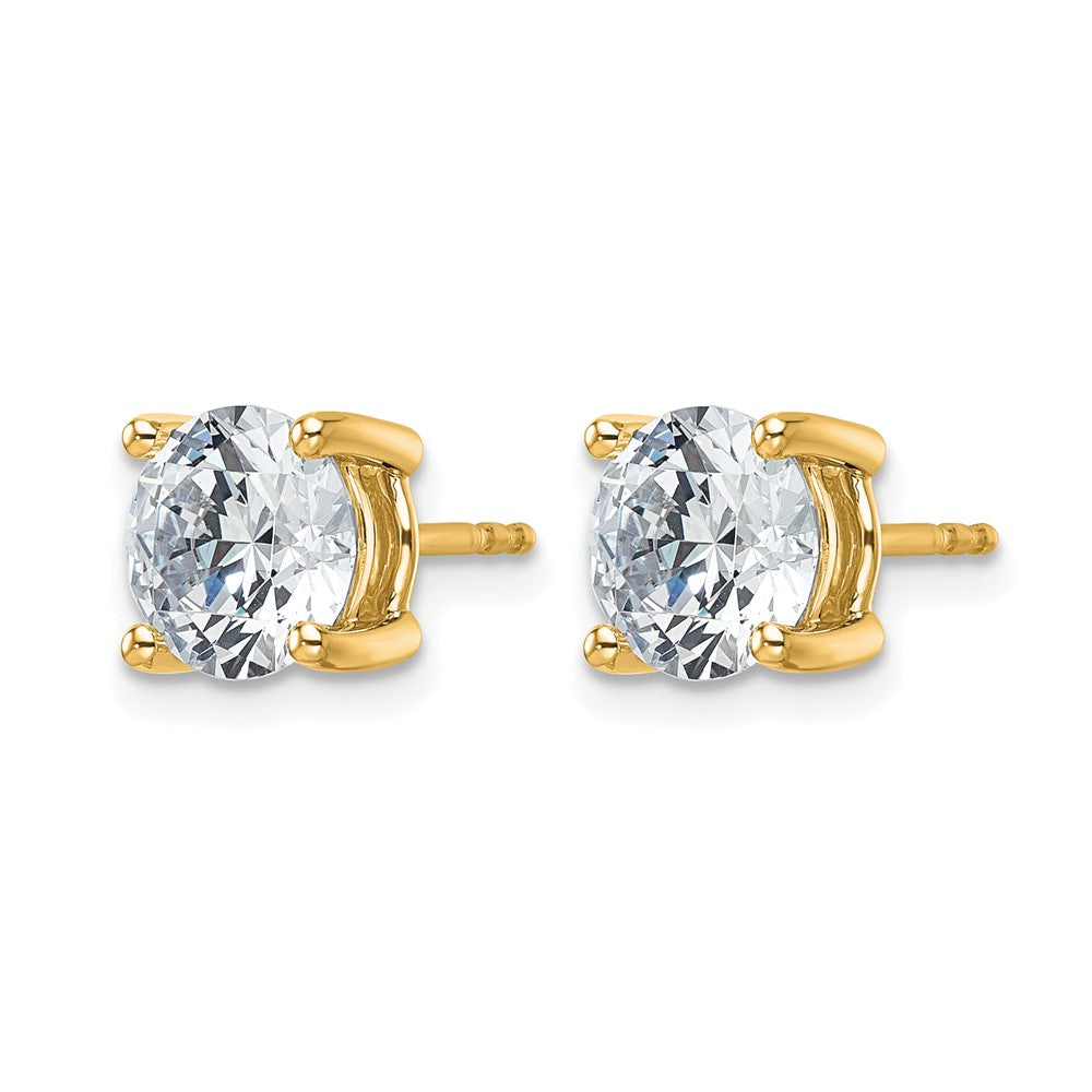 14ky 4ct Lab Grown Diamond VS+ F+ Round Complete Heavyweight Earrings