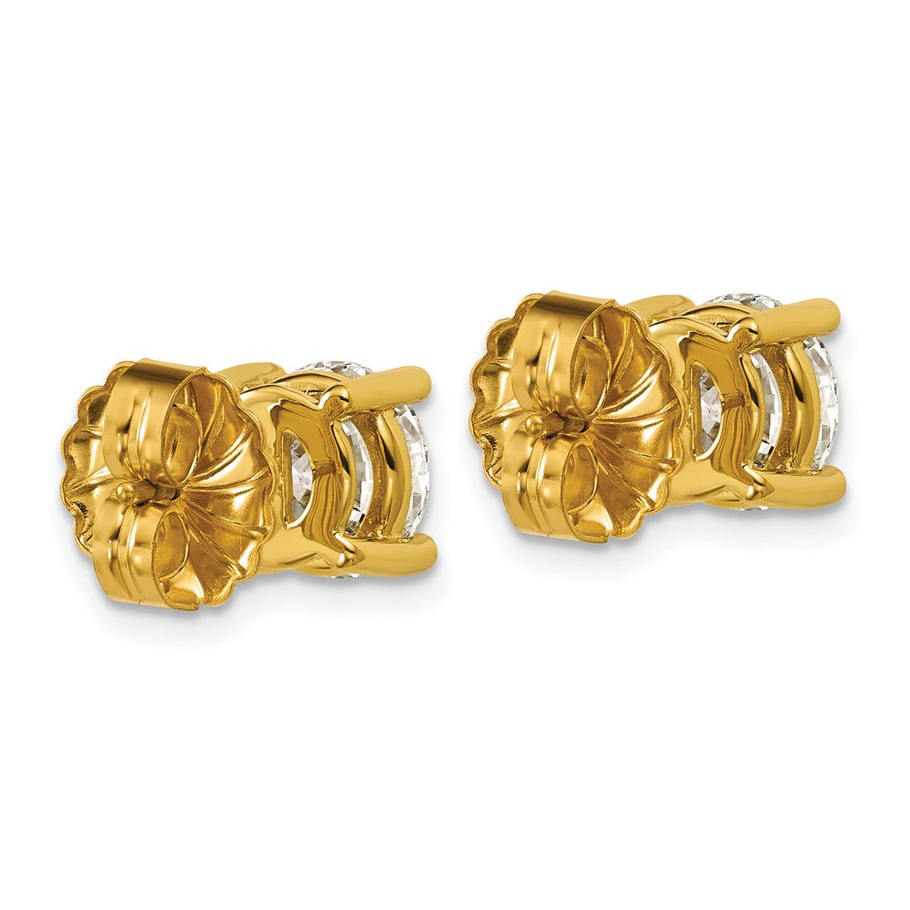 14ky 4ct Cert Lab Grown Dia VS/SI+ G+ Round Comp Heavyweight Earrings