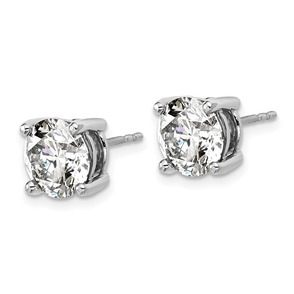 18kw 5ct Cert Lab Grown Diamond VS+ F+ Round Complete Stud Earrings
