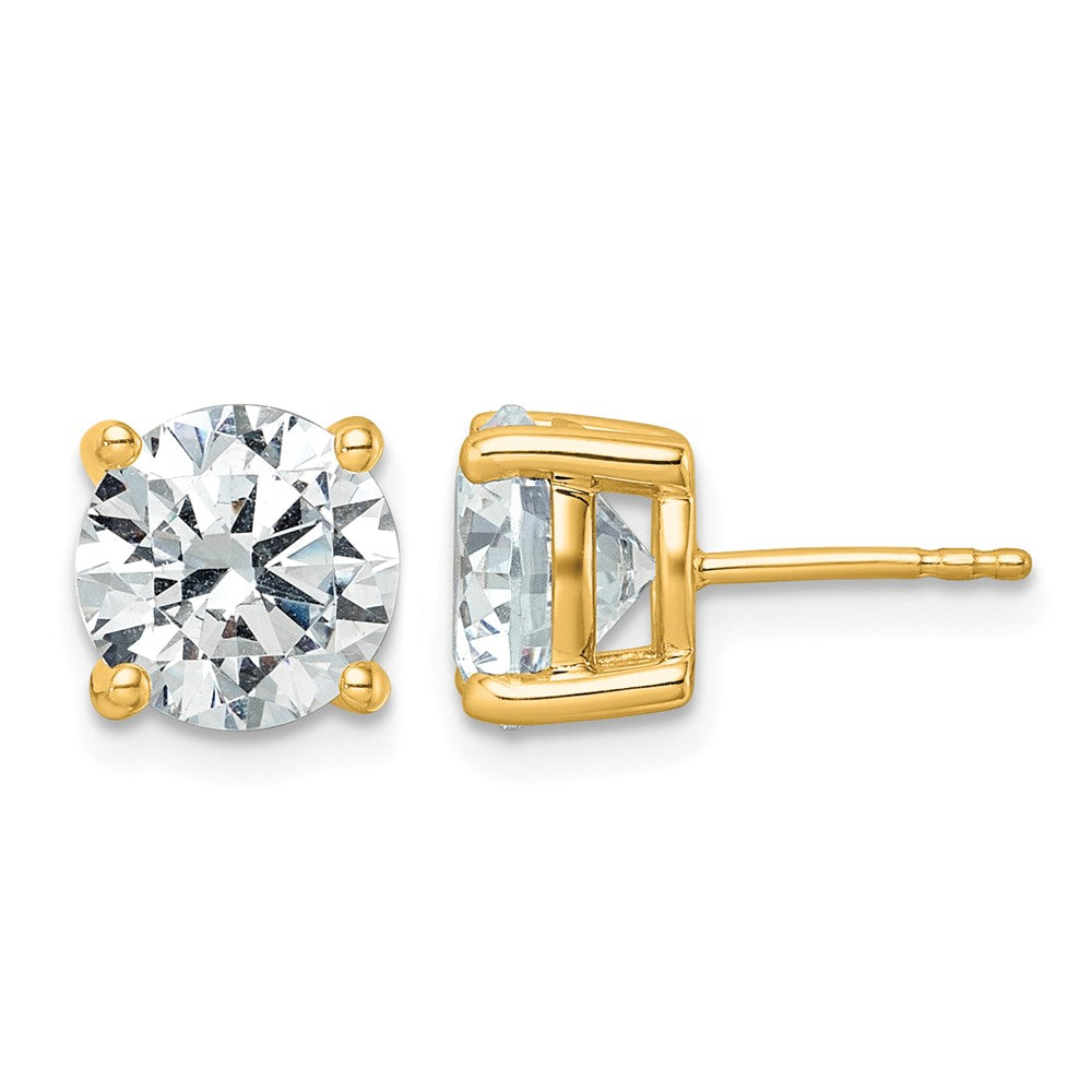 18ky 5ct Lab Grown Diamond VS+ F+ Round Complete Stud Earrings