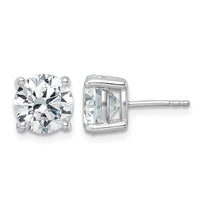 Plat 5ct Lab Grown Diamond VS+ F+ Round Complete Stud Earrings
