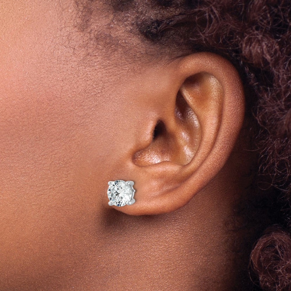 14kw 5ct Cert Lab Grown Dia VS/SI+ G+ Round Comp Heavyweight Earrings