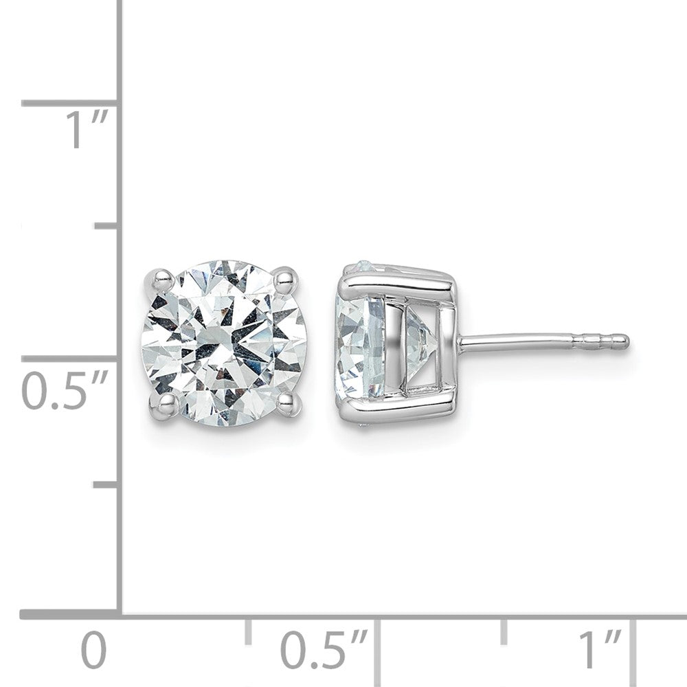 14kw 5ct Cert Lab Grown Dia VS/SI+ G+ Round Comp Heavyweight Earrings