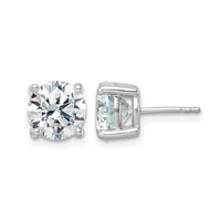 14kw 5ct Cert Lab Grown Diamond VS+ F+ Round Comp Lightweight Earrings
