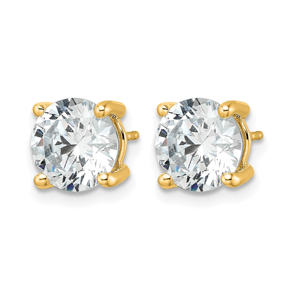 14ky 5ct Lab Grown Diamond VS/SI+ G+ Round Comp Heavyweight Earrings