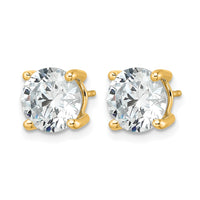 14ky 5ct Lab Grown Diamond VS+ F+ Round Complete Heavyweight Earrings