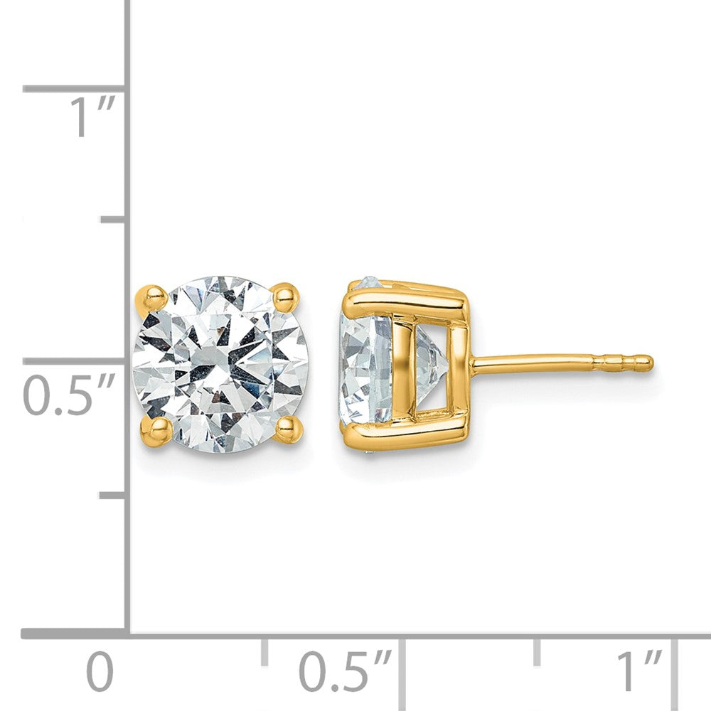 14ky 5ct Cert Lab Grown Dia VS/SI+ G+ Round Comp Lightweight Earrings