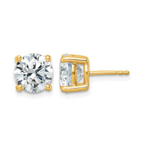 14ky 5ct Cert Lab Grown Dia VS+ F+ Round Comp Lightweight Earrings