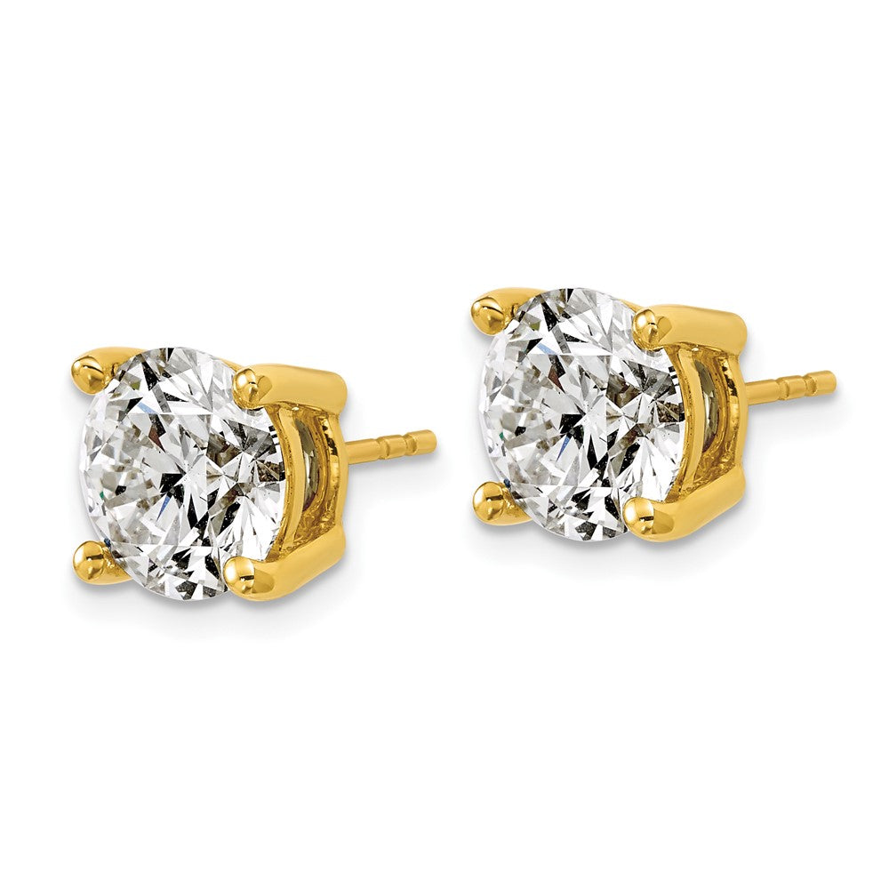 18ky 6ct Cert Lab Grown Diamond VS+ F+ Round Complete Stud Earrings